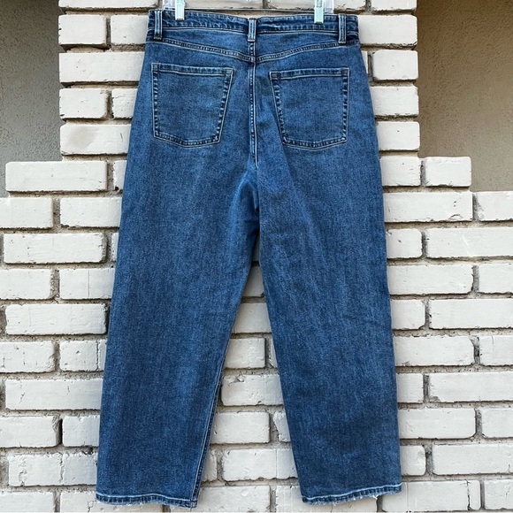 Wild Fable Button Fly Denim Mom Crop Jeans in Blue - Size 14 - Picture 3 of 6